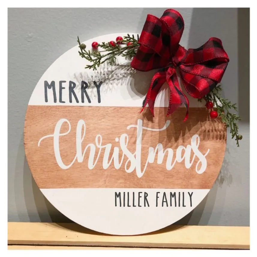 Christmas in July Collection *Holiday Round Door Hanger