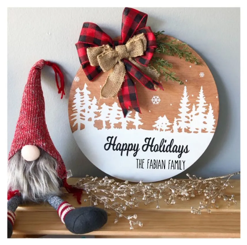 Christmas in July Collection *Holiday Round Door Hanger