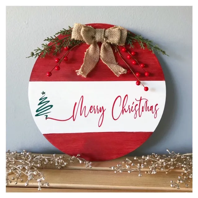 Christmas in July Collection *Holiday Round Door Hanger