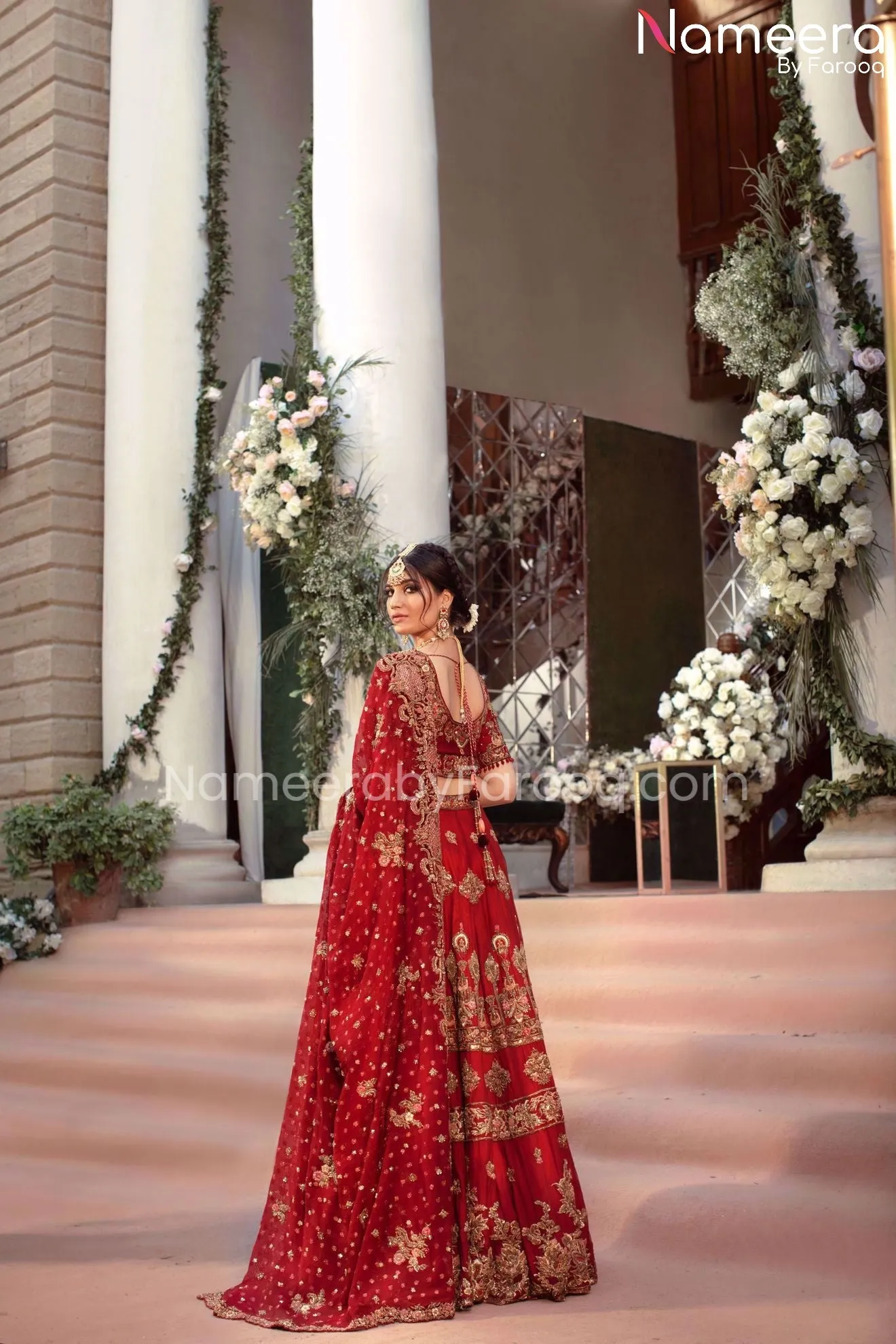 Classic Lehenga Choli Bridal Red Dress Pakistani #BS121