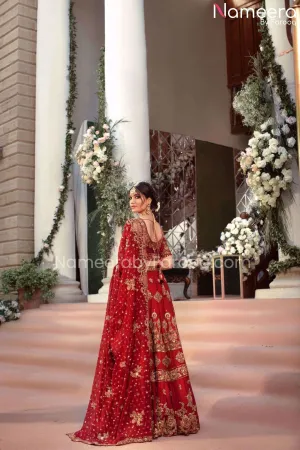 Classic Lehenga Choli Bridal Red Dress Pakistani #BS121