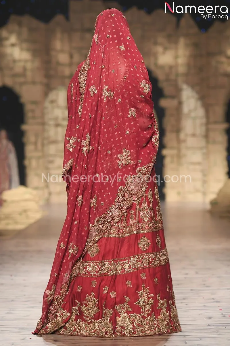 Classic Lehenga Choli Bridal Red Dress Pakistani #BS121