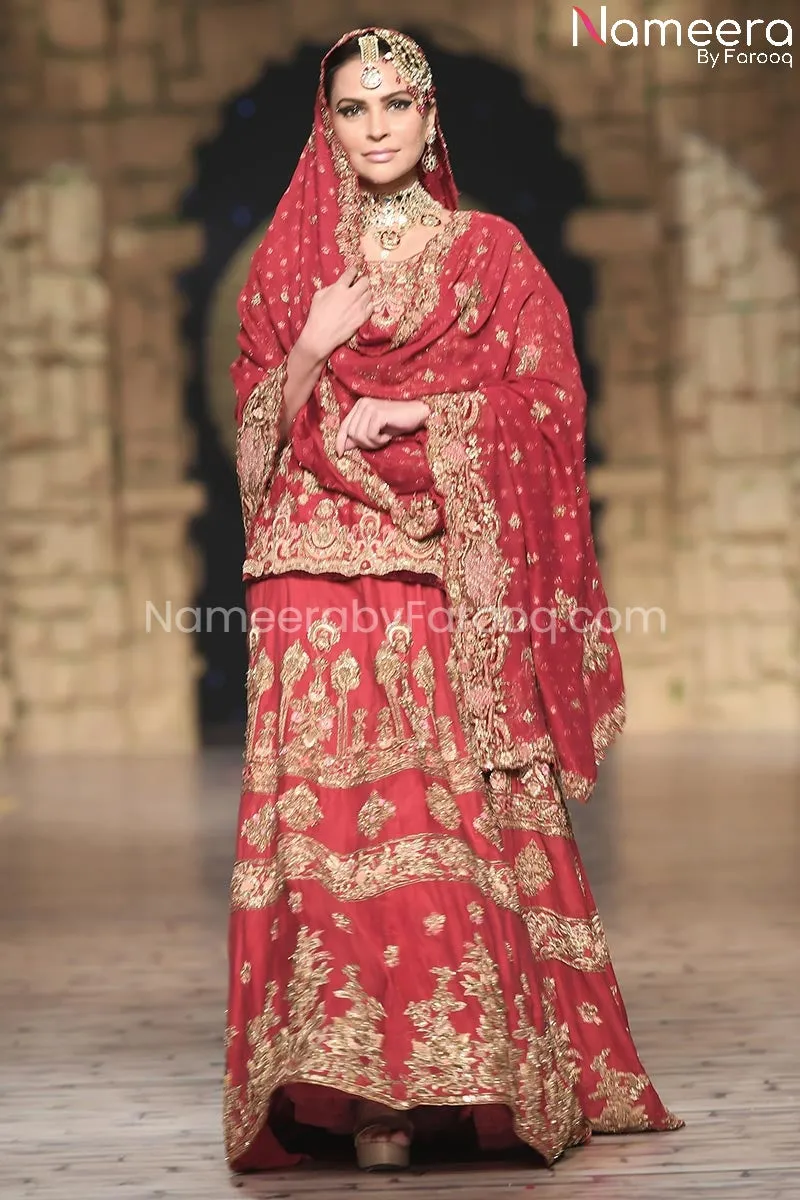 Classic Lehenga Choli Bridal Red Dress Pakistani #BS121