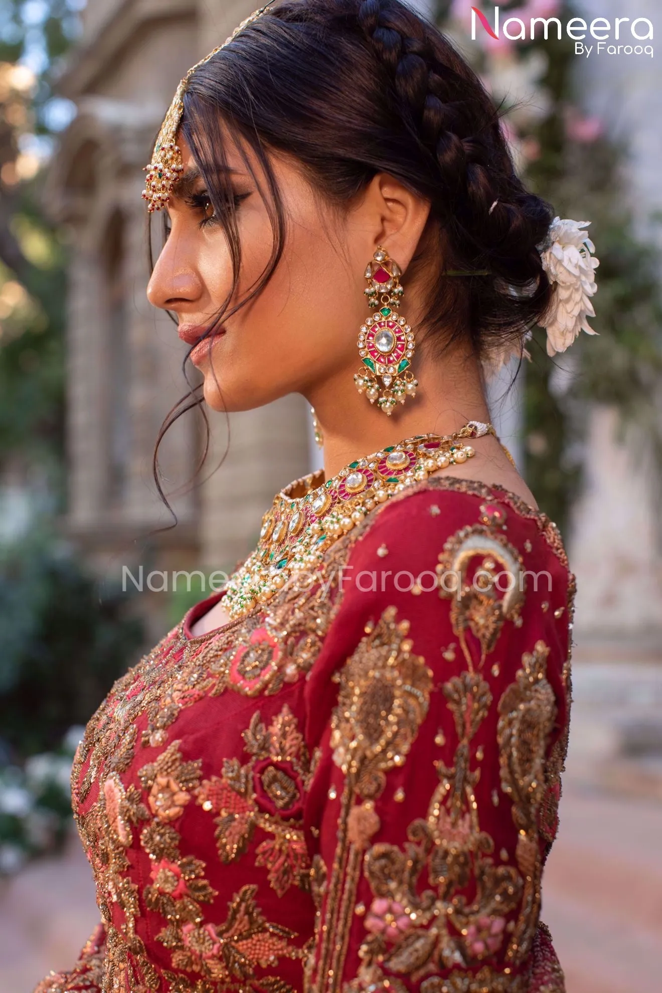 Classic Lehenga Choli Bridal Red Dress Pakistani #BS121