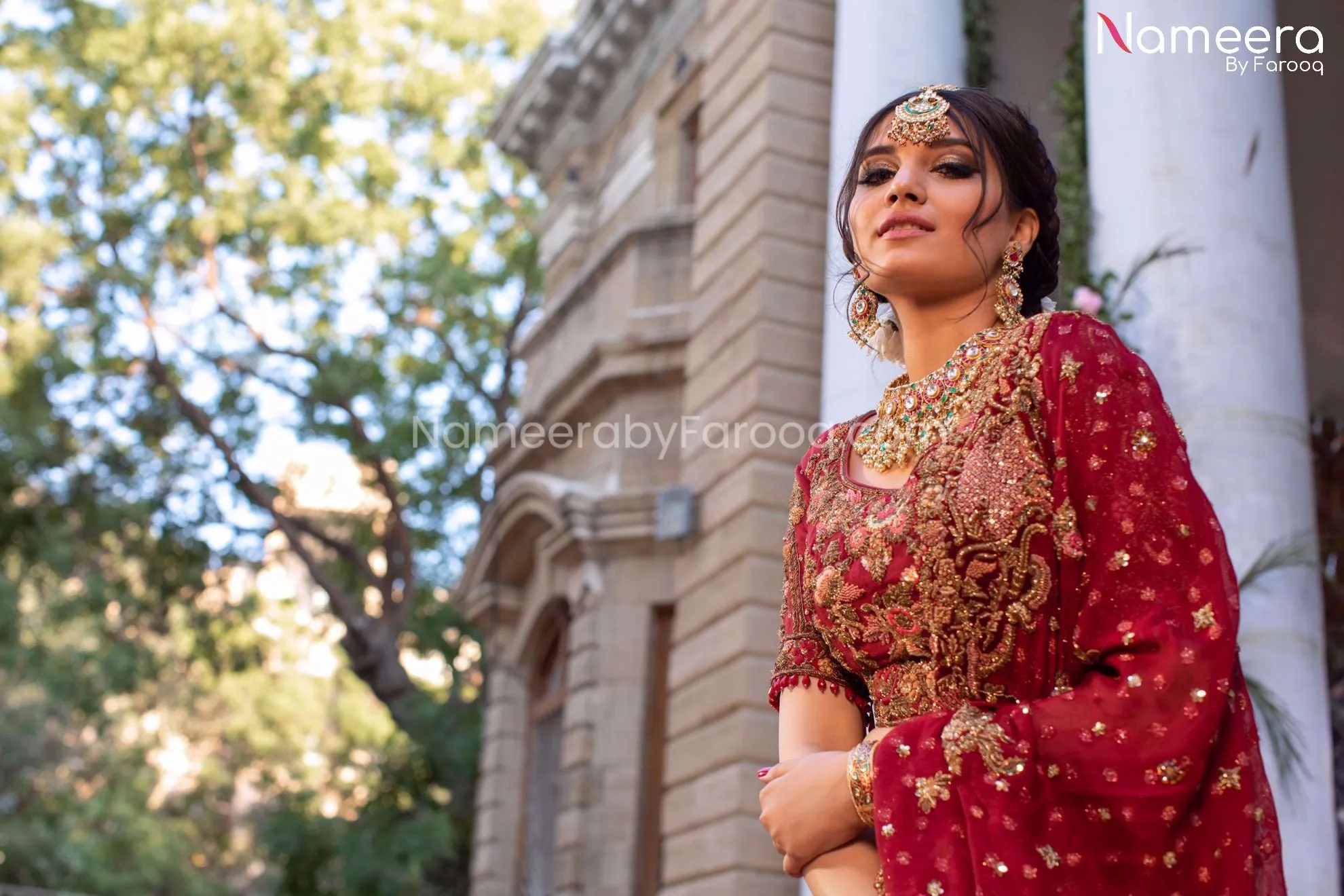 Classic Lehenga Choli Bridal Red Dress Pakistani #BS121