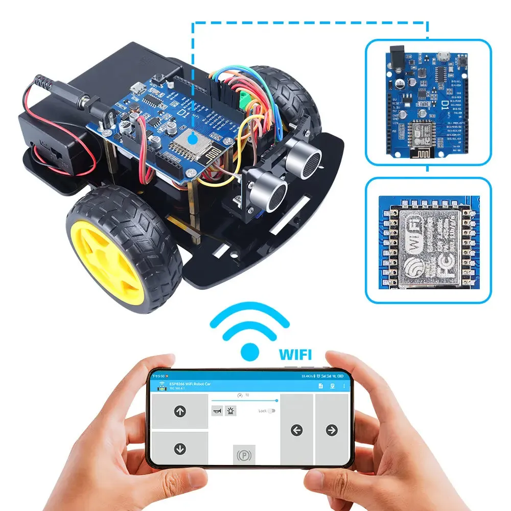 Coding Robot Starter Kit ESP8266 D1 WIFI IoT Kit Educational Robotics Kit ESP8266 Development Board