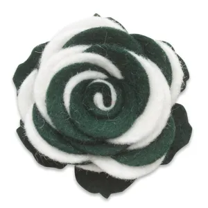 Collegiate Green/White Twist - Beau Fleur Boutonniere