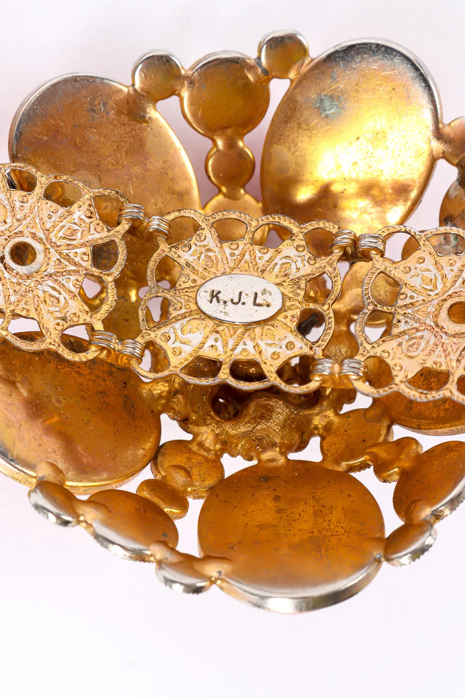 Coral Pearl Filigree Chain Belt