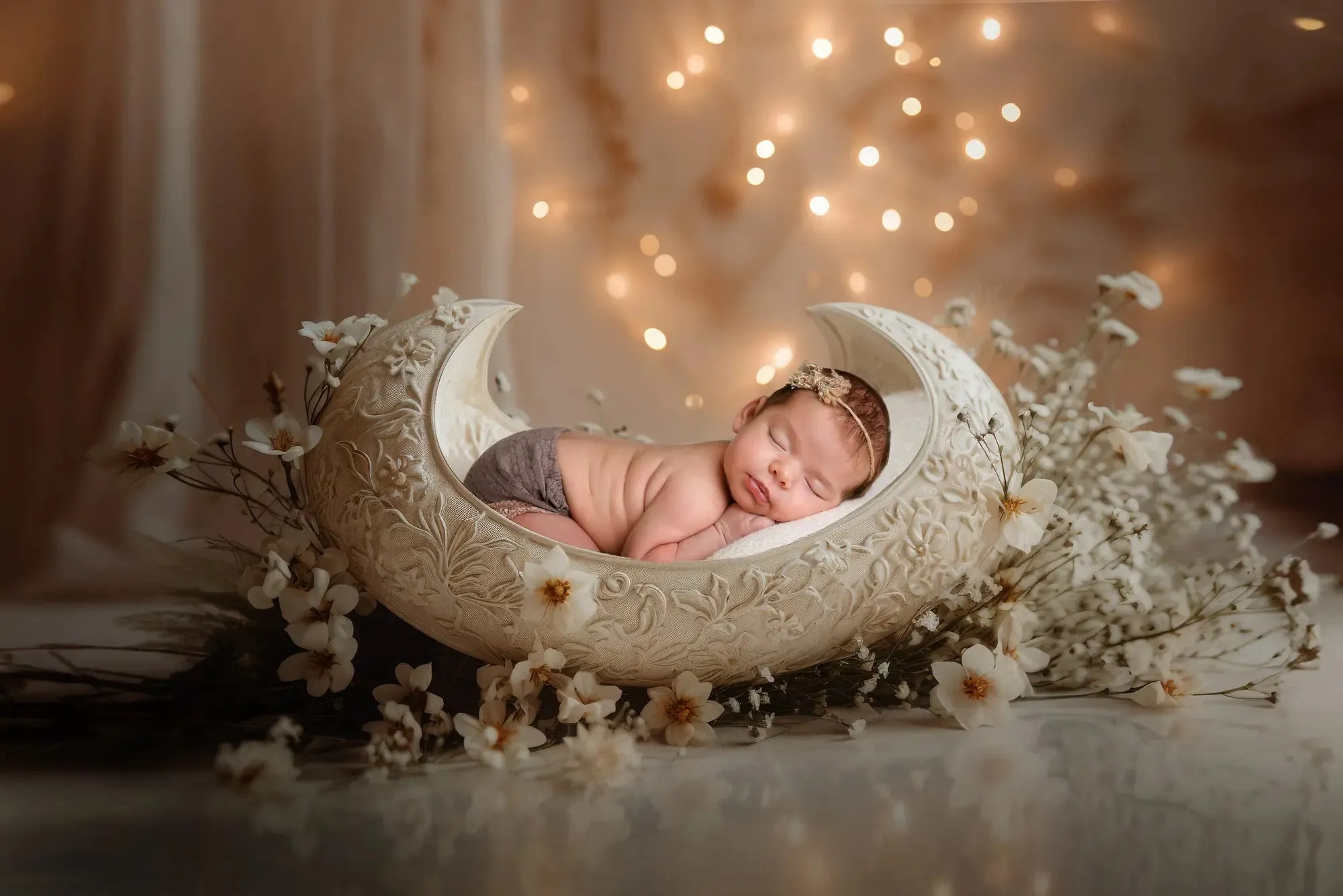 Cosy Cradle Moon Digital Background