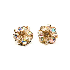 Crystal and Rhinestone Clip On Earrings by Alice Caviness