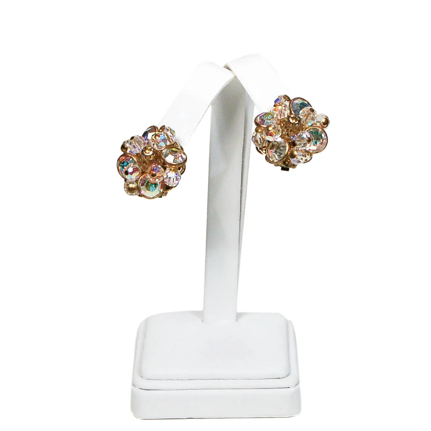 Crystal and Rhinestone Clip On Earrings by Alice Caviness
