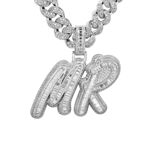 Custom Iced Out Multi-layer Baguette Font Pendant