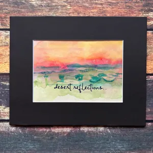 Desert reflections - painted mixed media art print