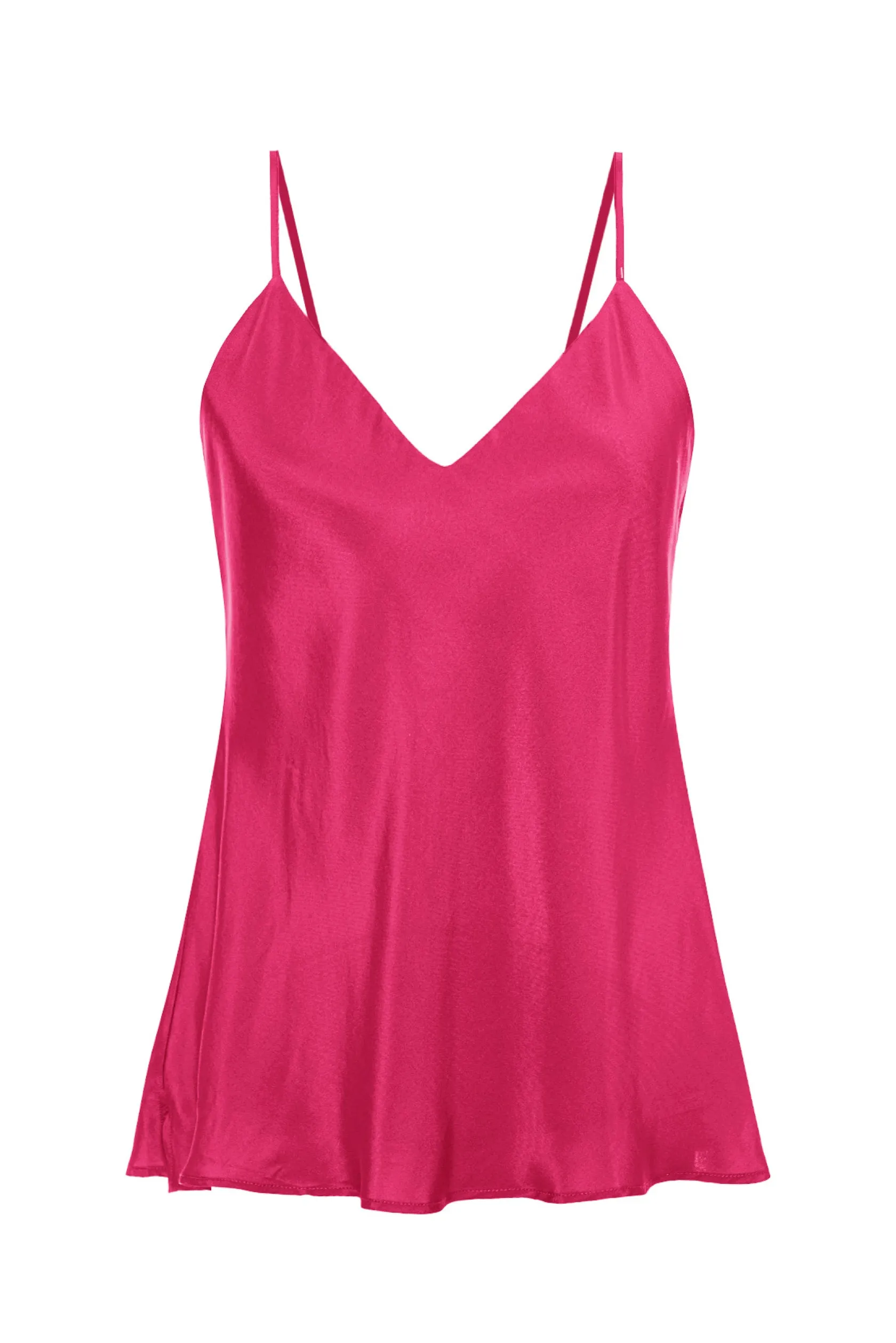 Double Silk Solid Cami Magenta Glow