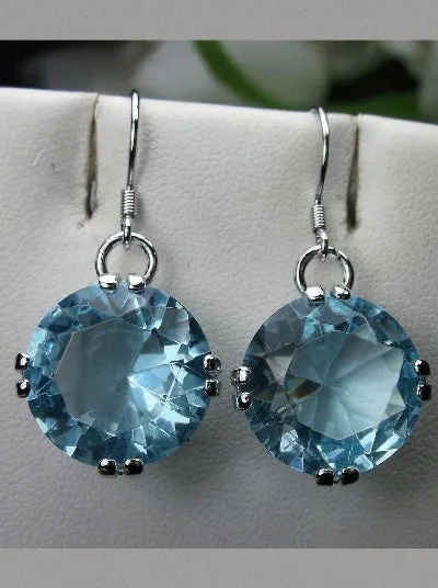 E7, Fleur de Lis Round Gem Earrings, Vintage Art Deco Jewelry Design#E7