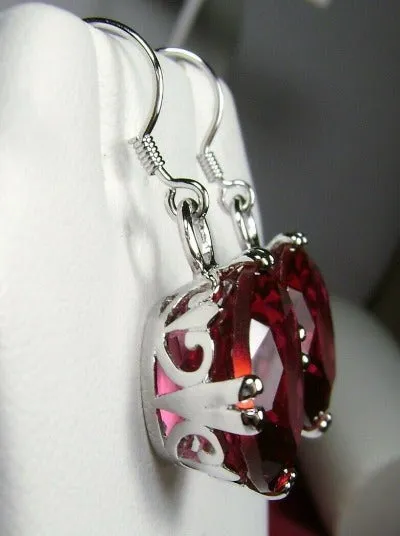 E7, Fleur de Lis Round Gem Earrings, Vintage Art Deco Jewelry Design#E7