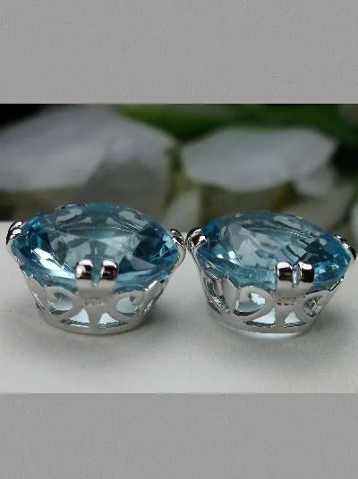 E7, Fleur de Lis Round Gem Earrings, Vintage Art Deco Jewelry Design#E7
