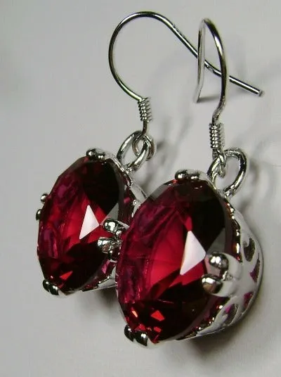E7, Fleur de Lis Round Gem Earrings, Vintage Art Deco Jewelry Design#E7