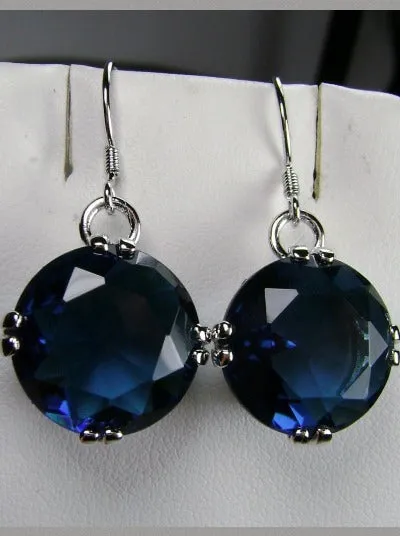 E7, Fleur de Lis Round Gem Earrings, Vintage Art Deco Jewelry Design#E7