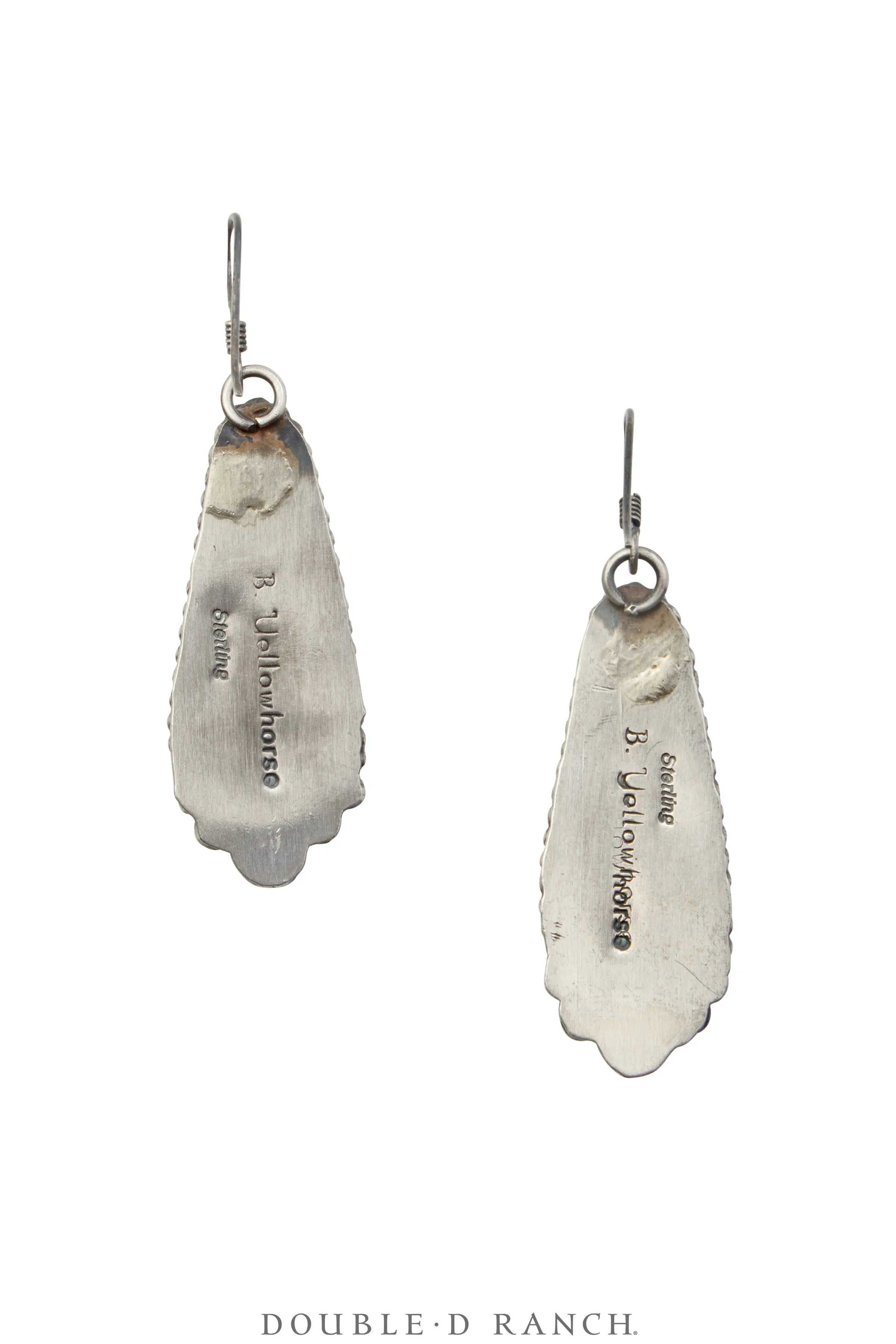 Earrings, Drops, Turquoise, Boulder Ribbon Mine, Hallmark, Contemporary, 1877