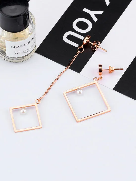 Fashion Geometric Earrings Asymmetric Earrings Temperament Long Paragraph Pendant Simple Ear Line
