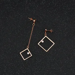 Fashion Geometric Earrings Asymmetric Earrings Temperament Long Paragraph Pendant Simple Ear Line