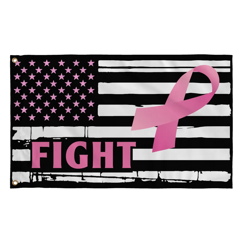 Fight Pink Ribbon American Flag