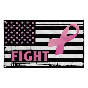 Fight Pink Ribbon American Flag