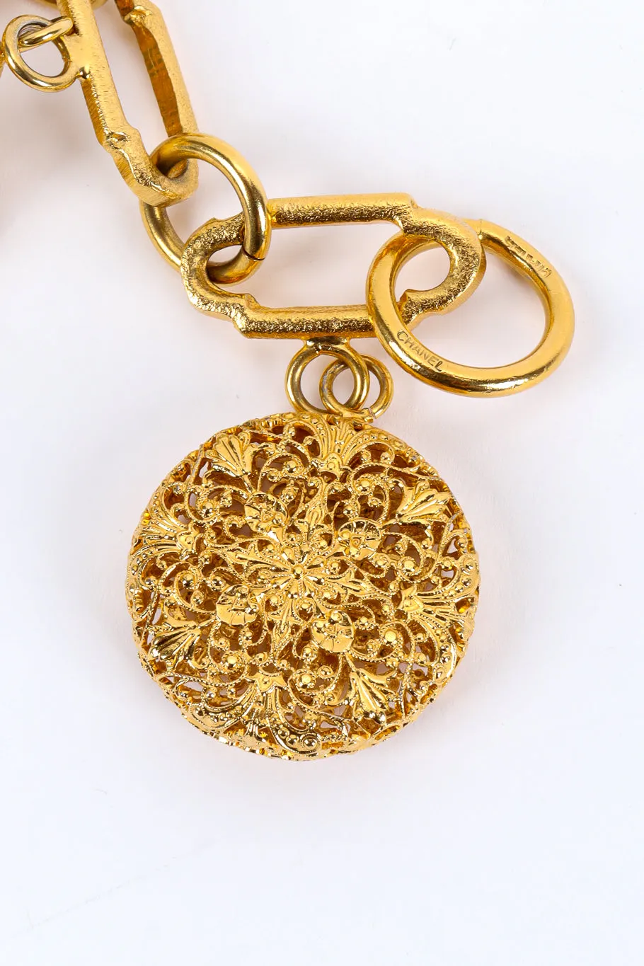 Filigree Locket Charm Bracelet