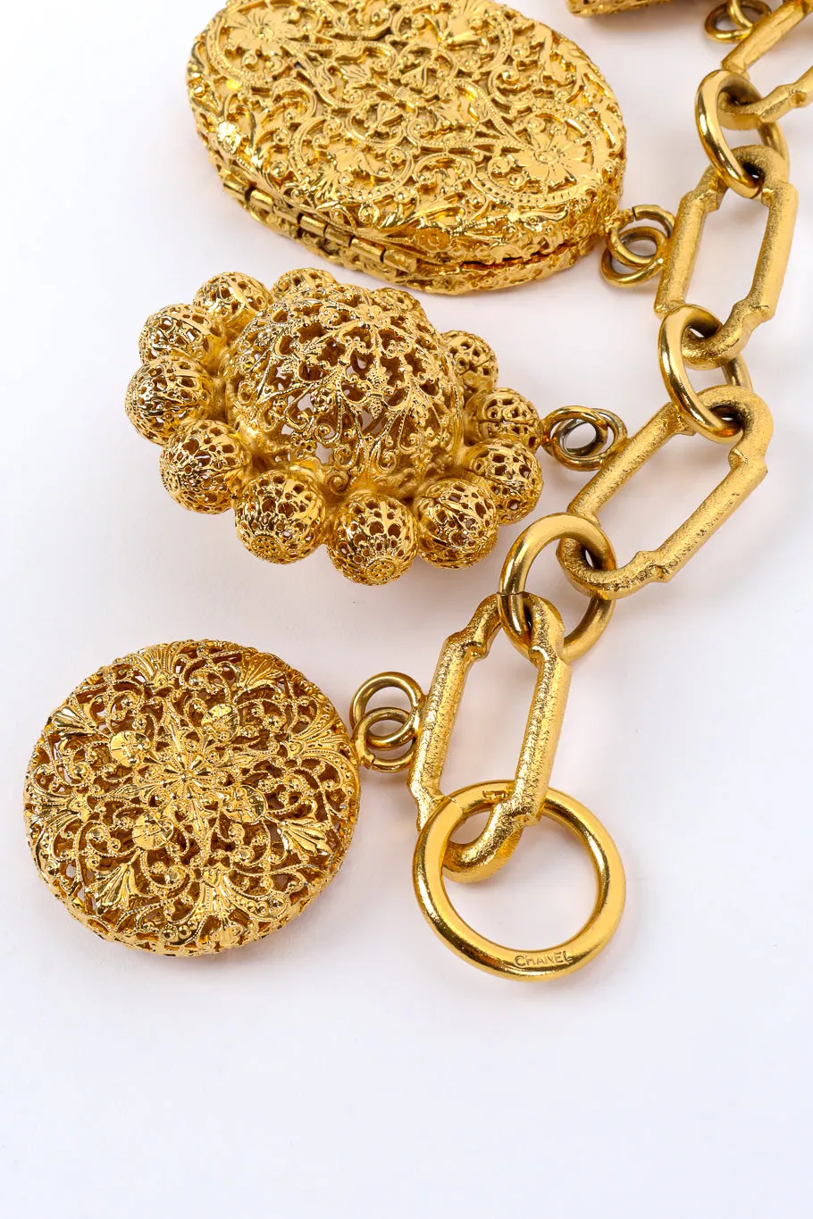 Filigree Locket Charm Bracelet