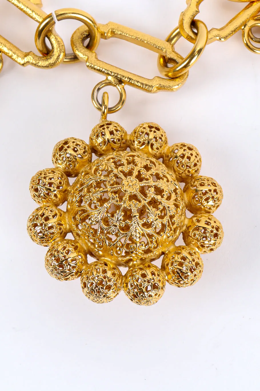 Filigree Locket Charm Bracelet