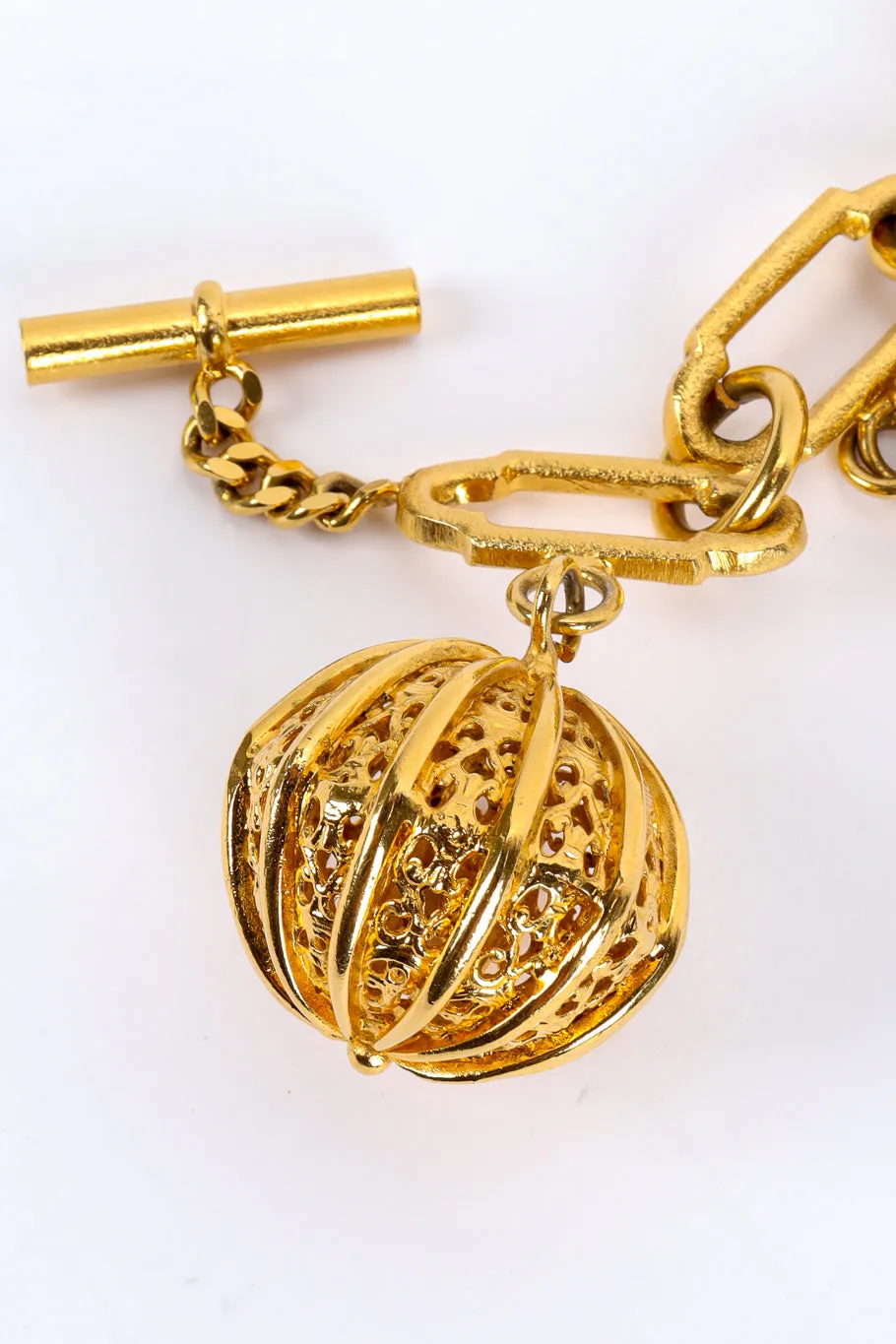 Filigree Locket Charm Bracelet