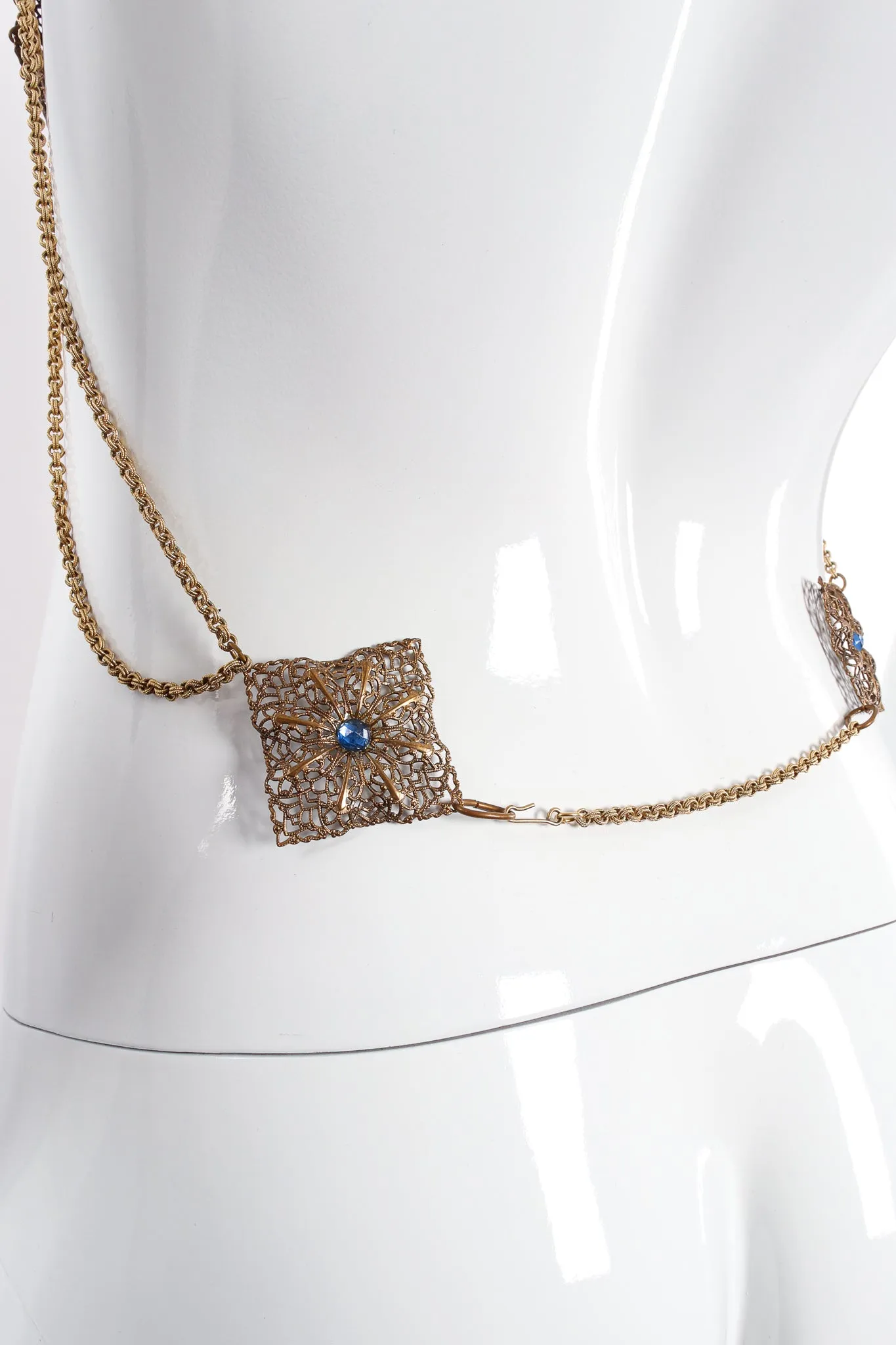 Filigree Plate Chain Bra Top