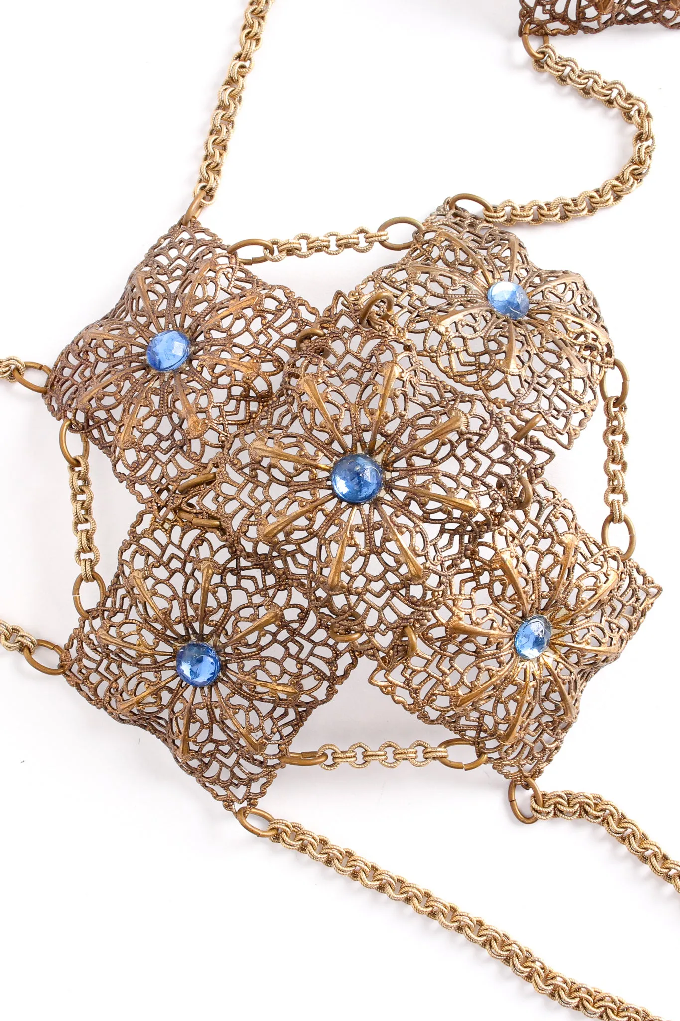 Filigree Plate Chain Bra Top