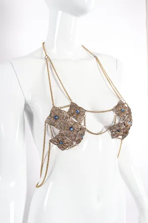 Filigree Plate Chain Bra Top