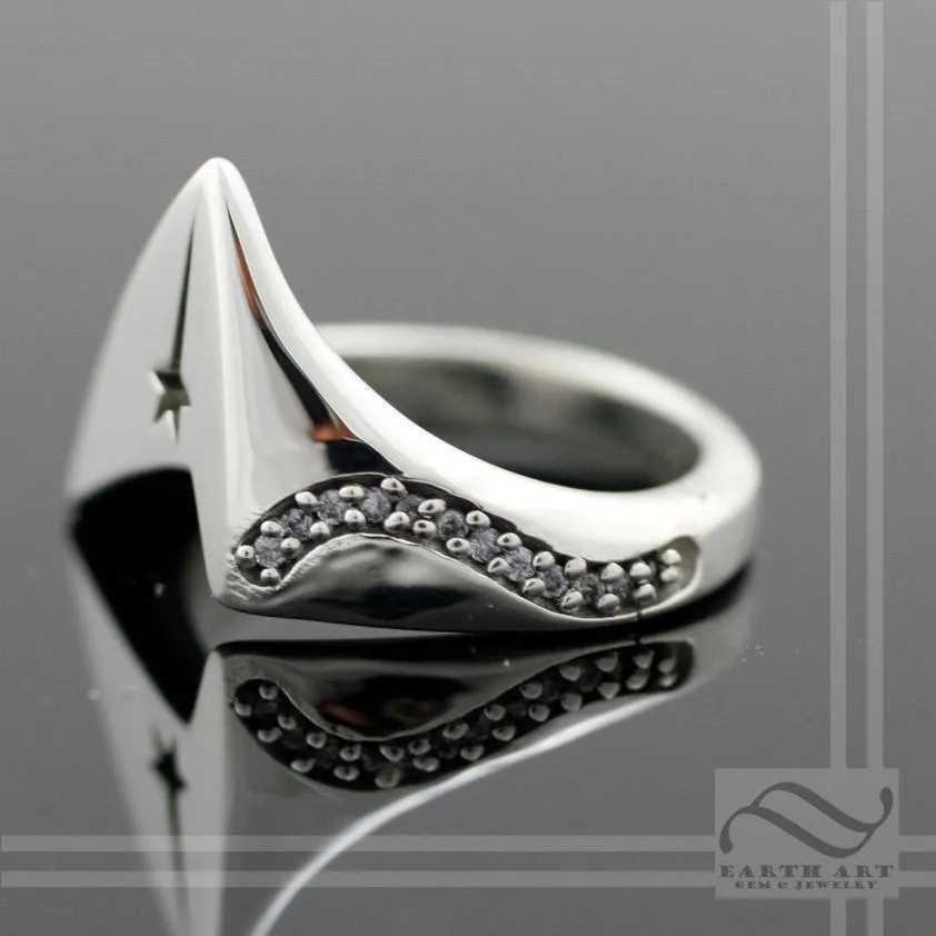 First Mate Star Signet Ring - Sterling Silver