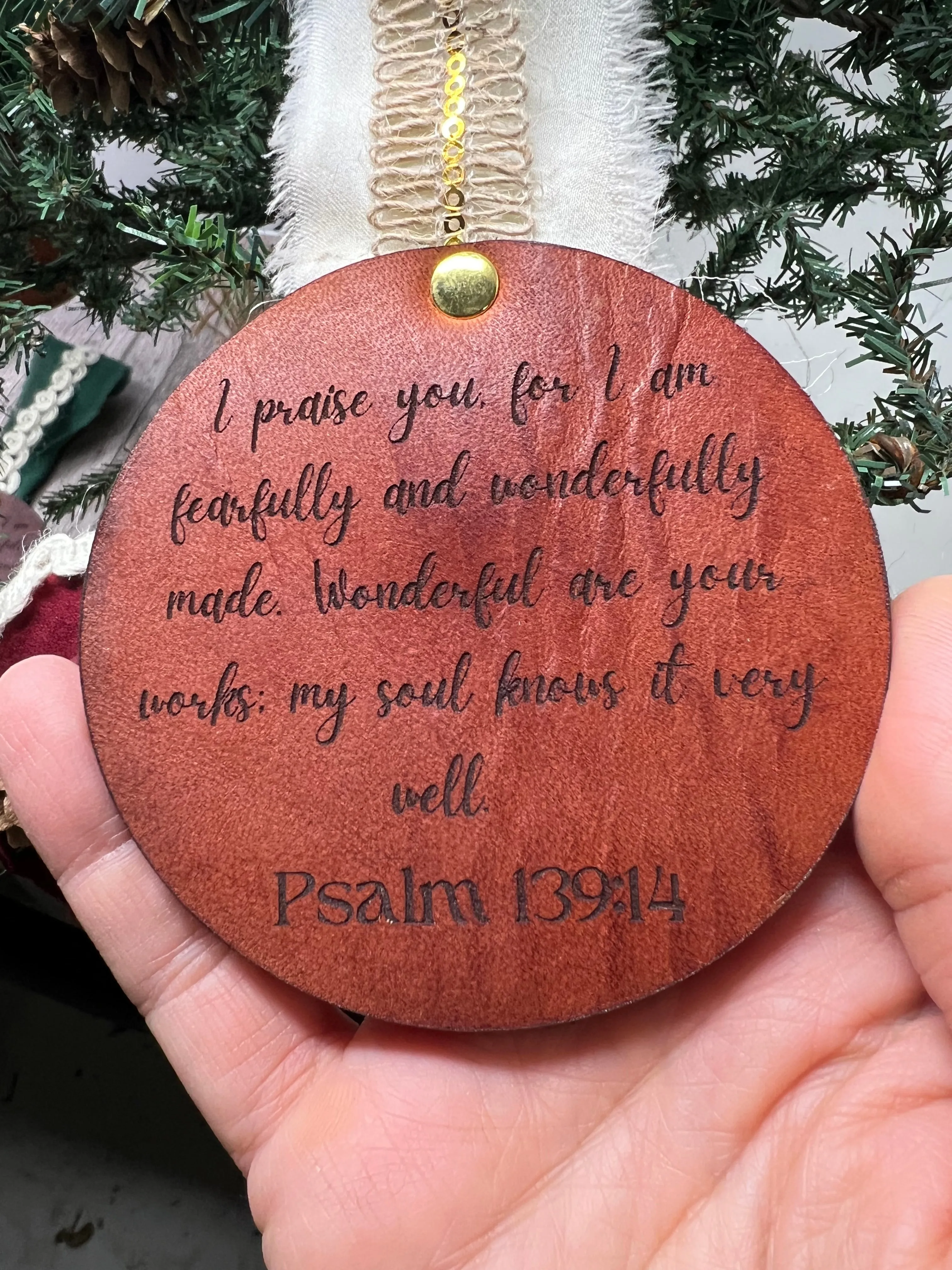First Year premium leather Baby Ornaments