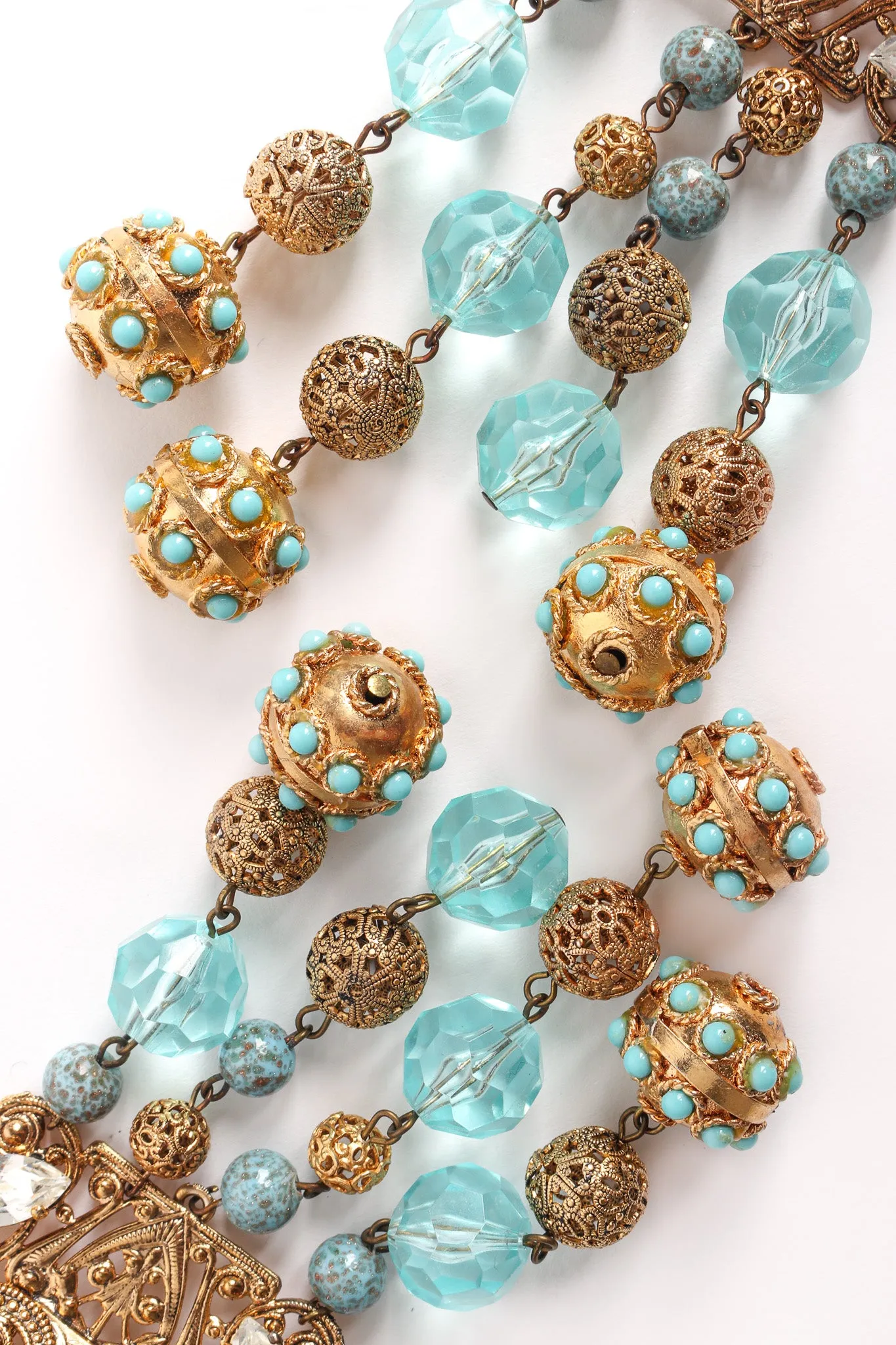 Fleur Filigree Jeweled Chandelier Earrings