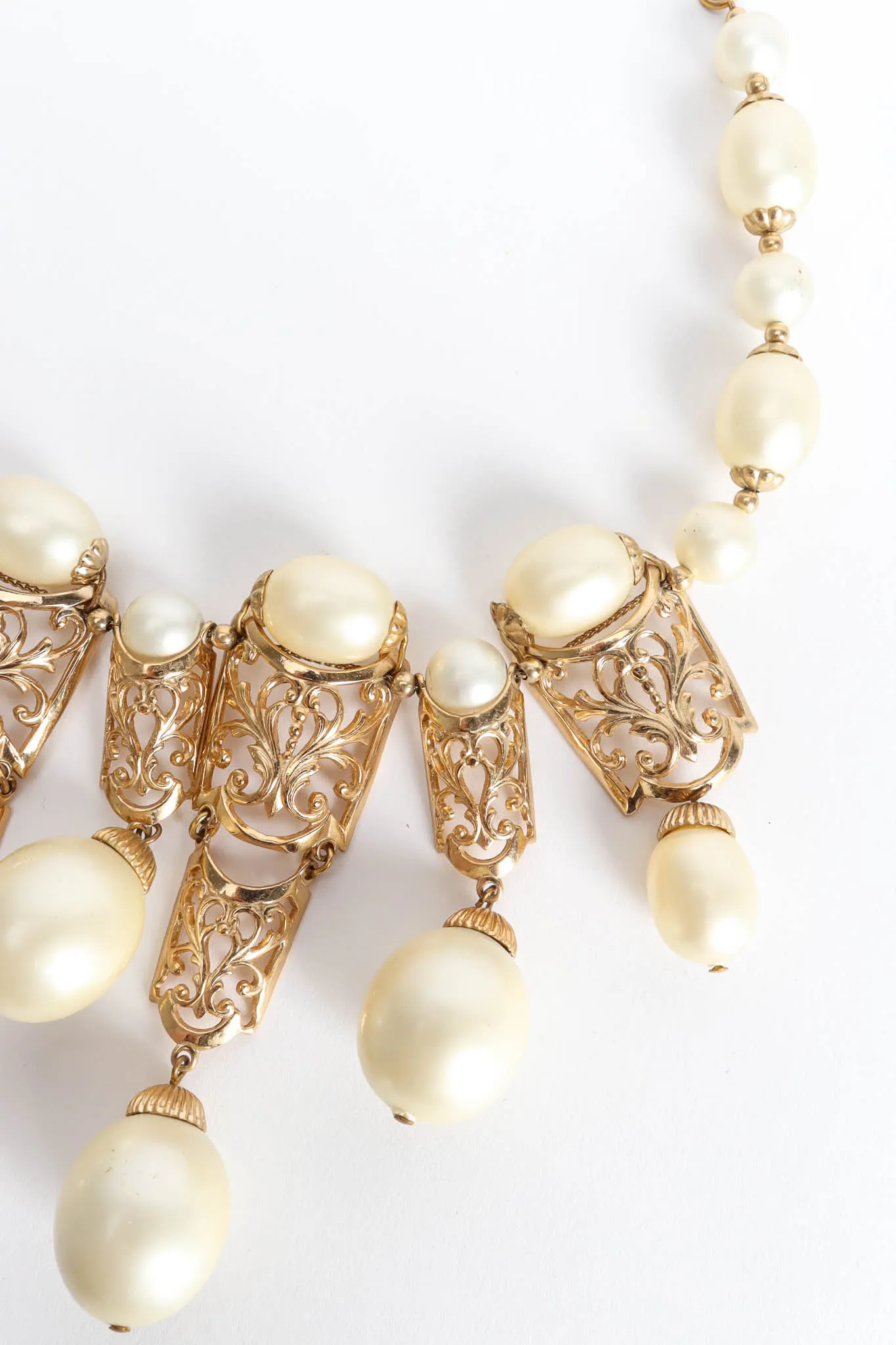 Fleur Filigree Pearl Necklace