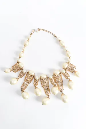 Fleur Filigree Pearl Necklace
