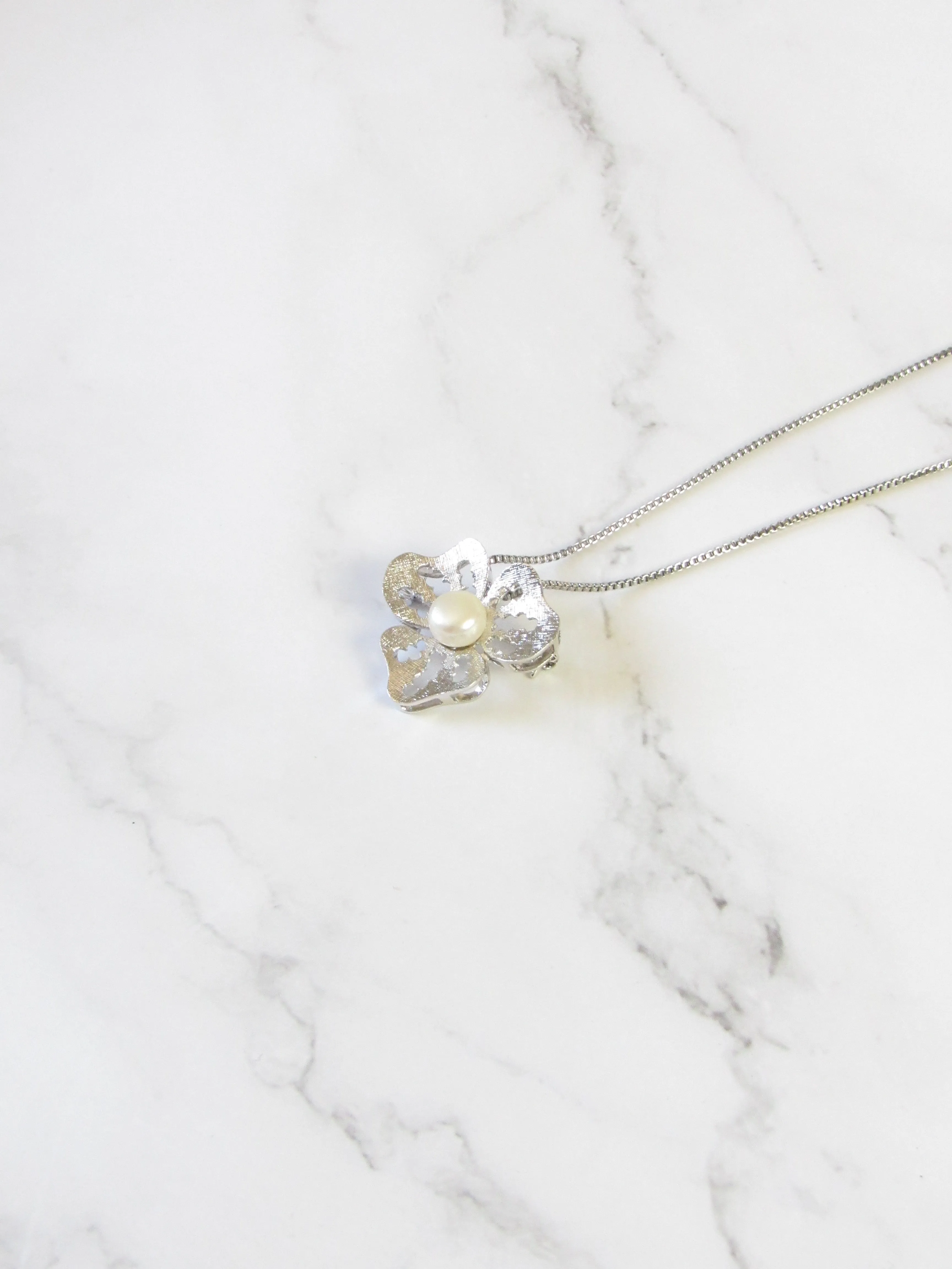 Freshwater Pearl Pendant Brooch Necklace