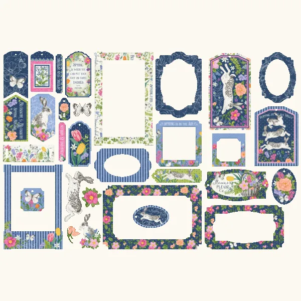G45 - Spring is in the Air - Chipboard Pieces, Tags & Frames