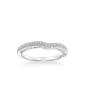 Gayla Vintage Heritage Collection Diamond and Milgrain Filigree Scrollwork Wedding Band