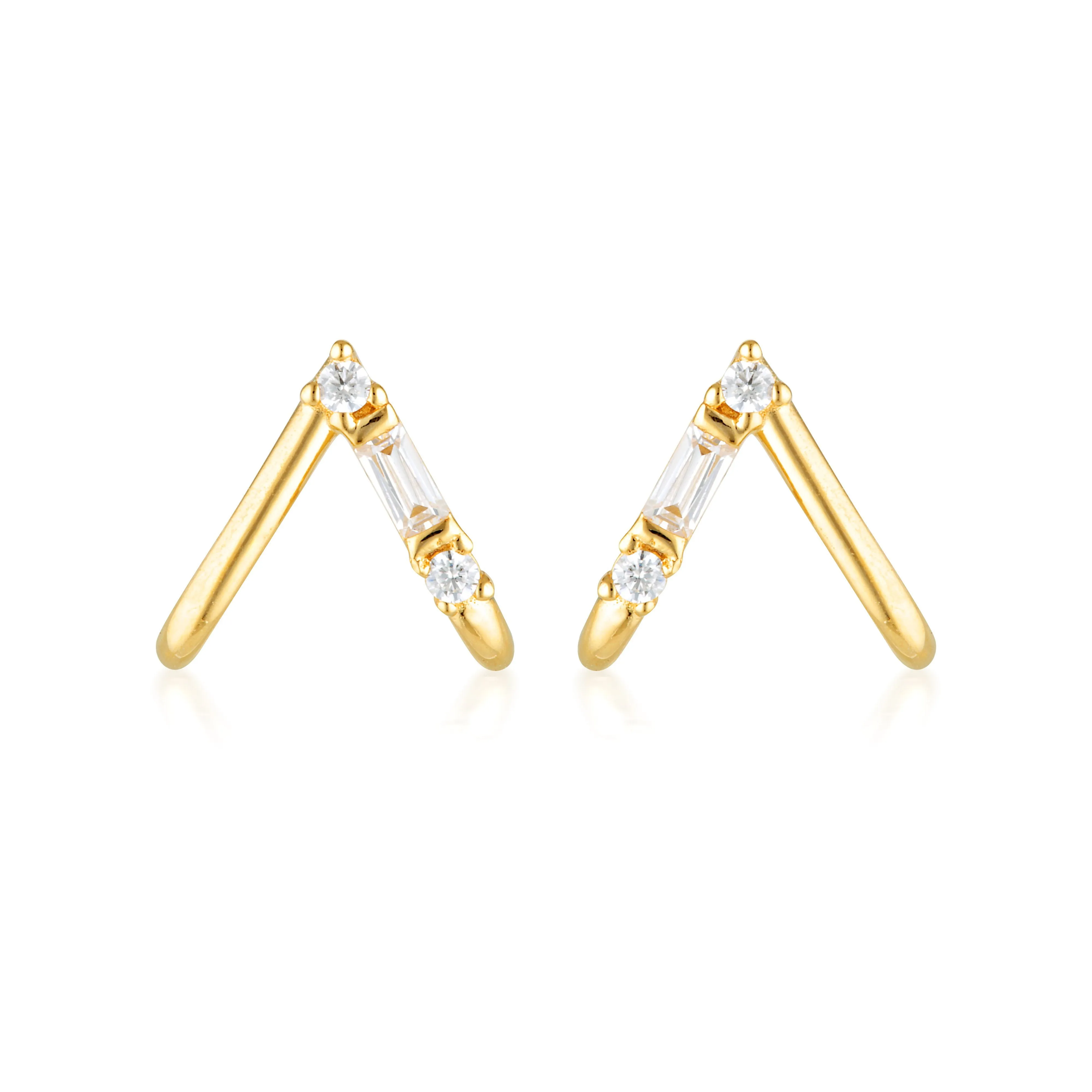 GEORGINI THE LAYERED EDIT TIGA EARRINGS GOLD