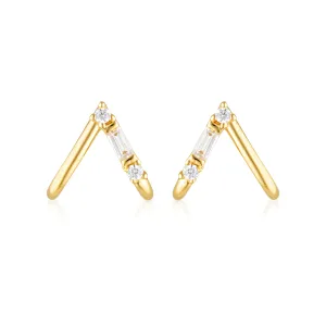 GEORGINI THE LAYERED EDIT TIGA EARRINGS GOLD