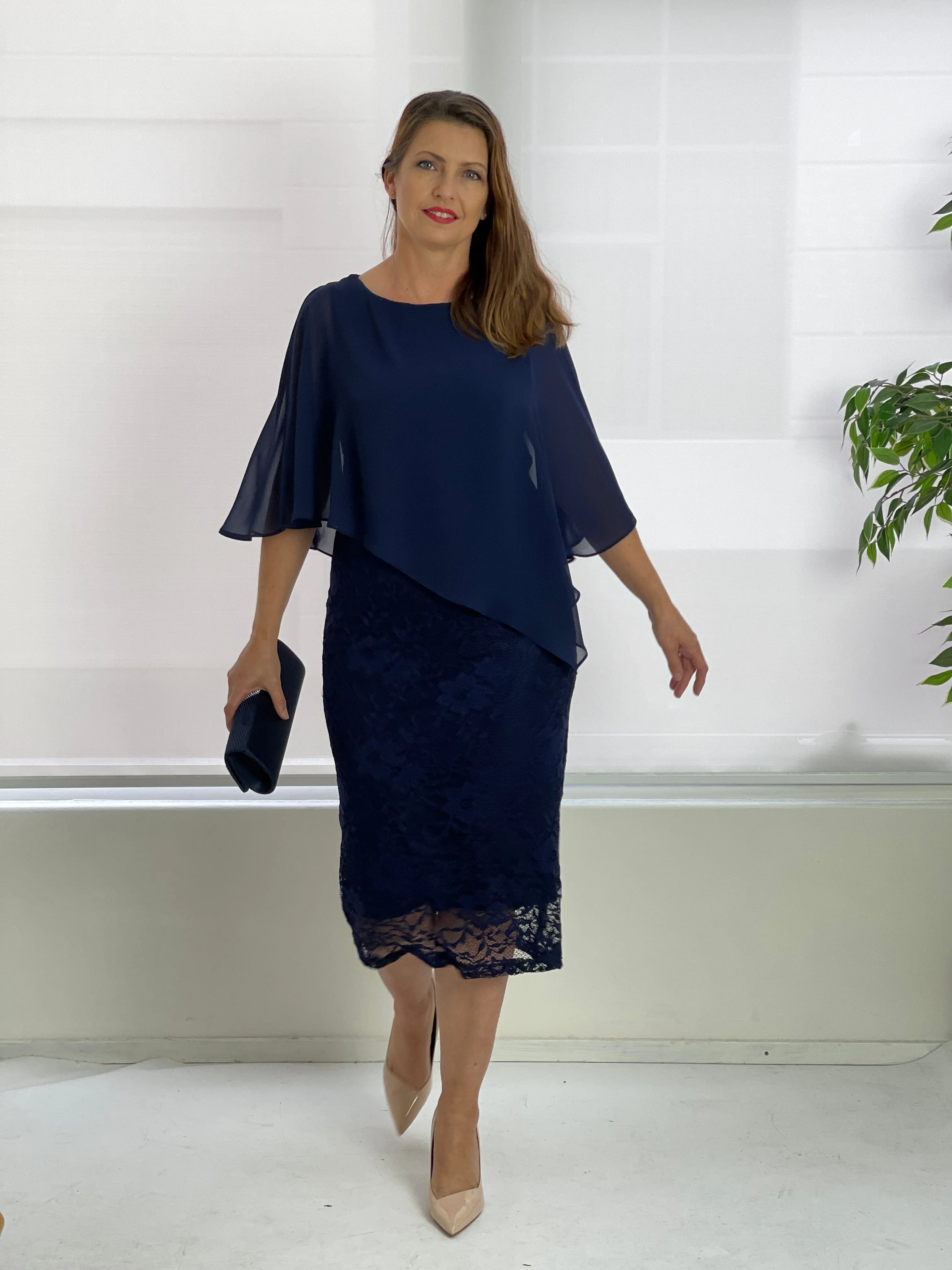 Geraldine Navy Lace Dress