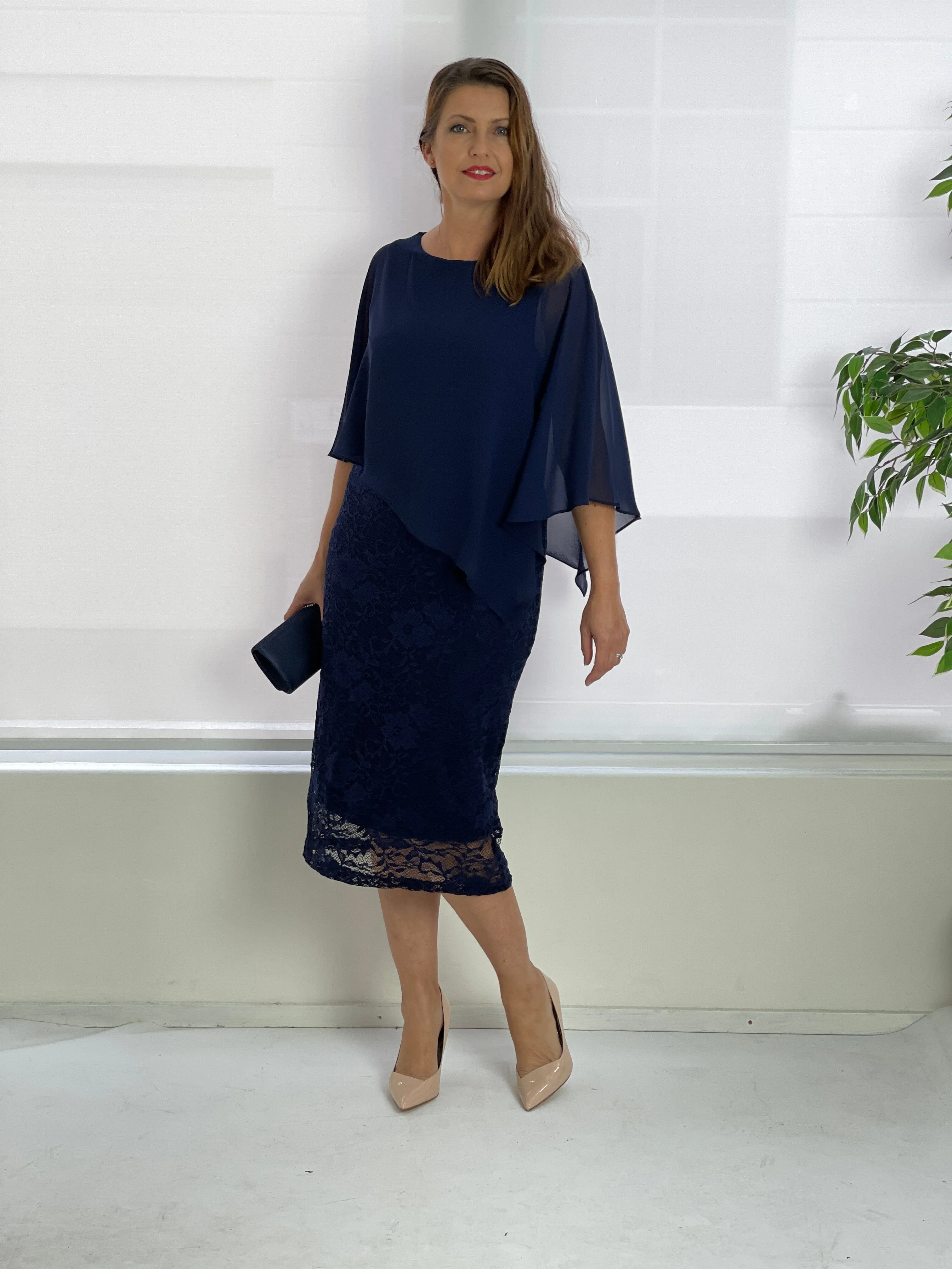 Geraldine Navy Lace Dress