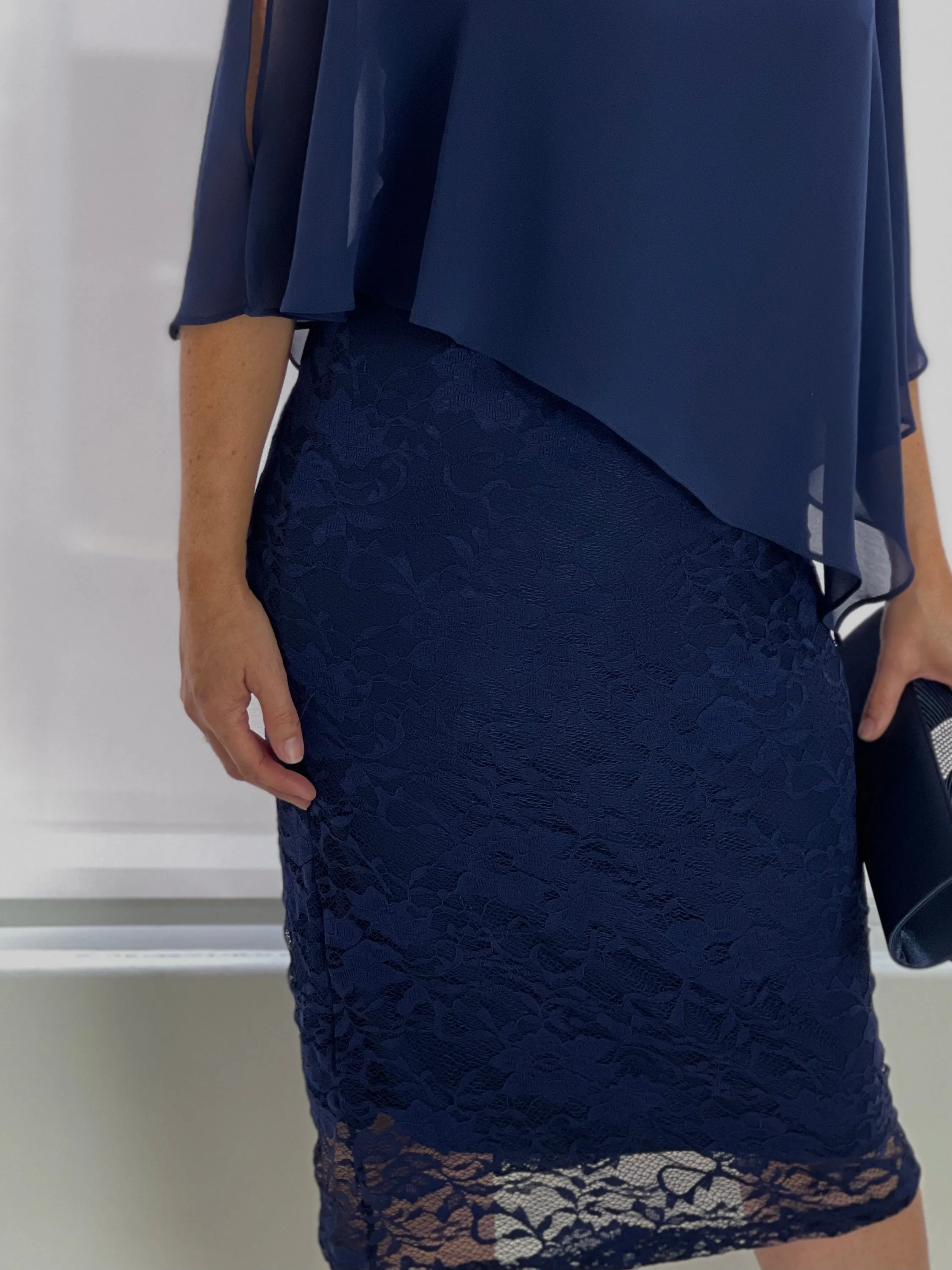 Geraldine Navy Lace Dress