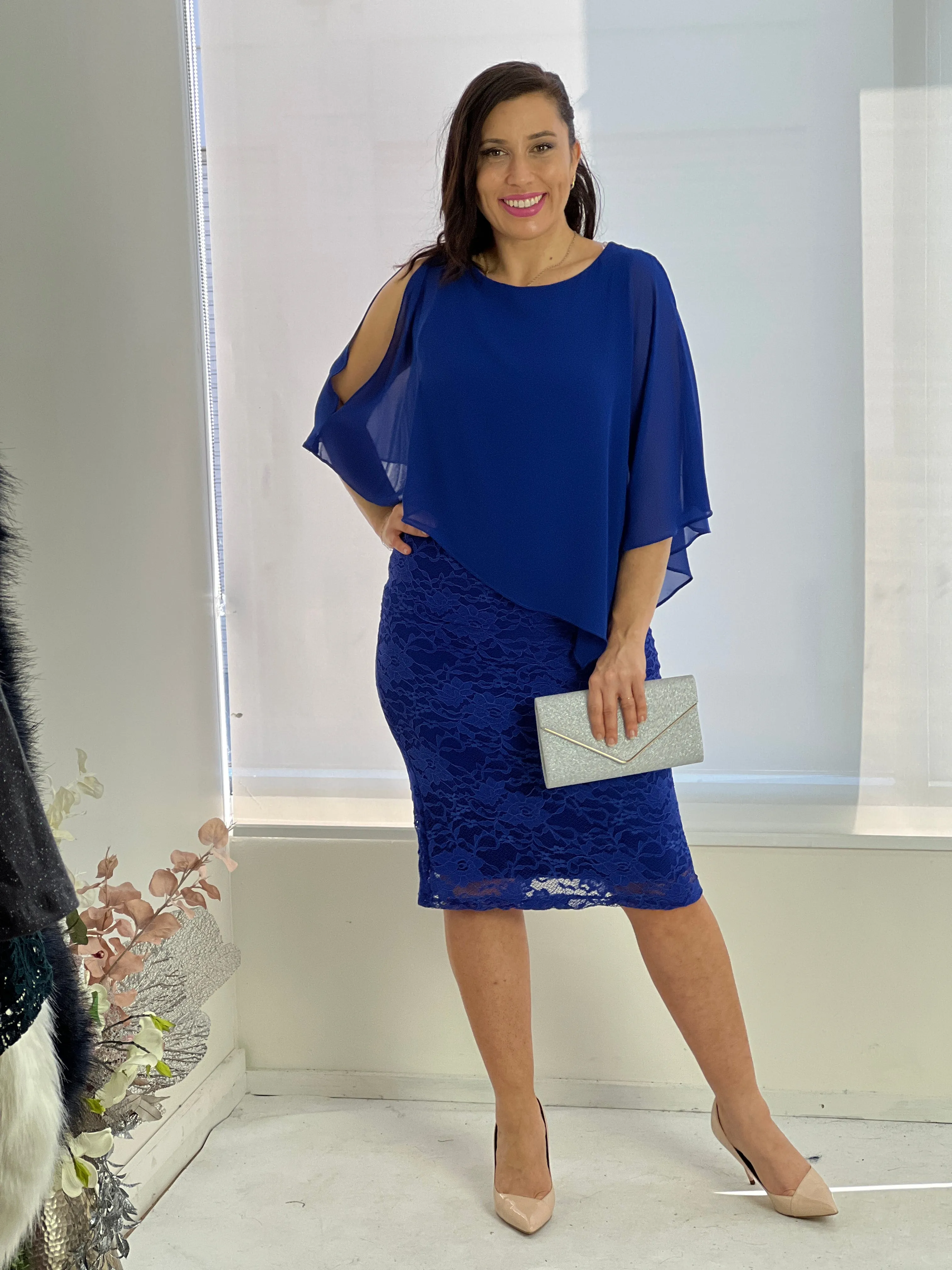 Geraldine Royal Lace Dress