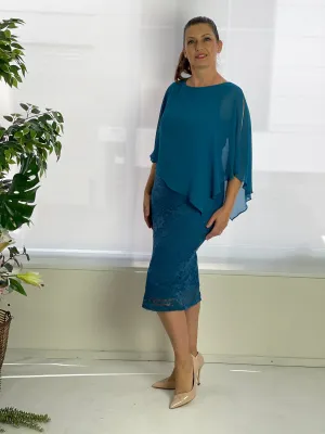 Geraldine Teal Lace Dress